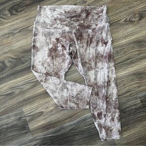 Lululemon Tie-Dye Leggings - Brown and Cream